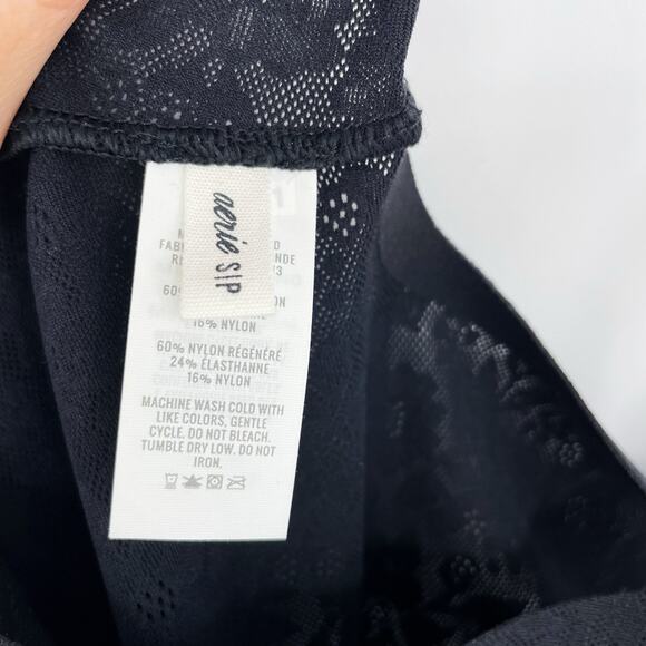 NEW Aerie Women's Smoothez Lace Bodycon Mini Dress Tank Adjustable Straps Black - Picture 8 of 10